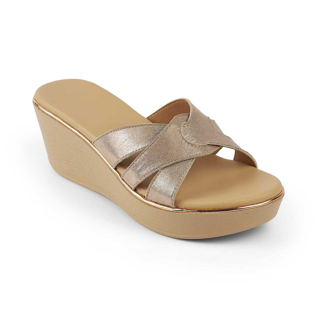 Women’s Champagne Wedge Sandals