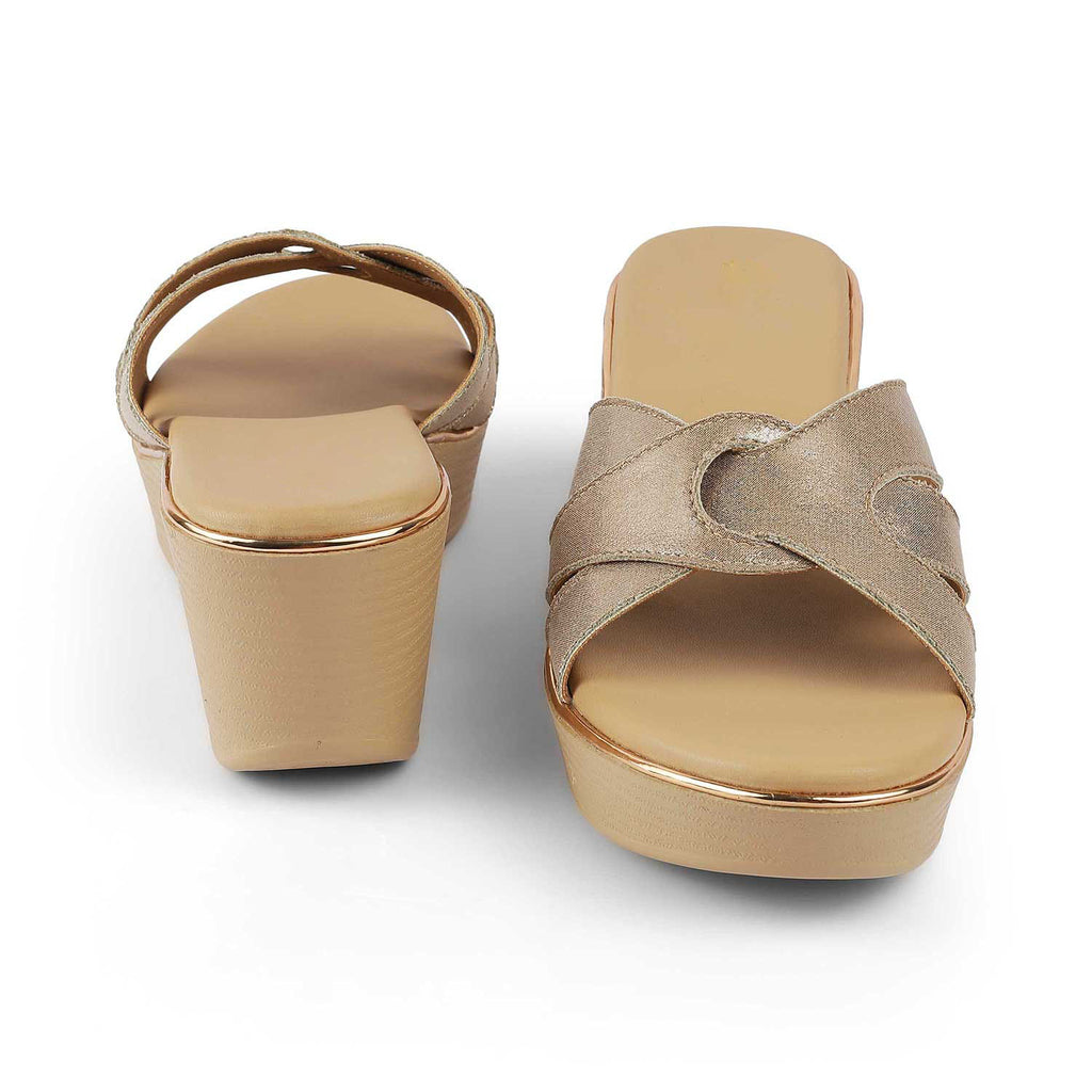 Women’s Champagne Wedge Sandals