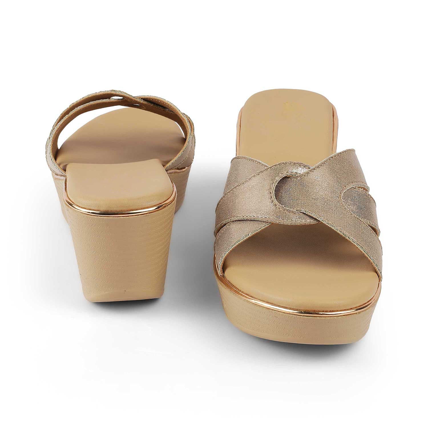 Women’s Champagne Wedge Sandals