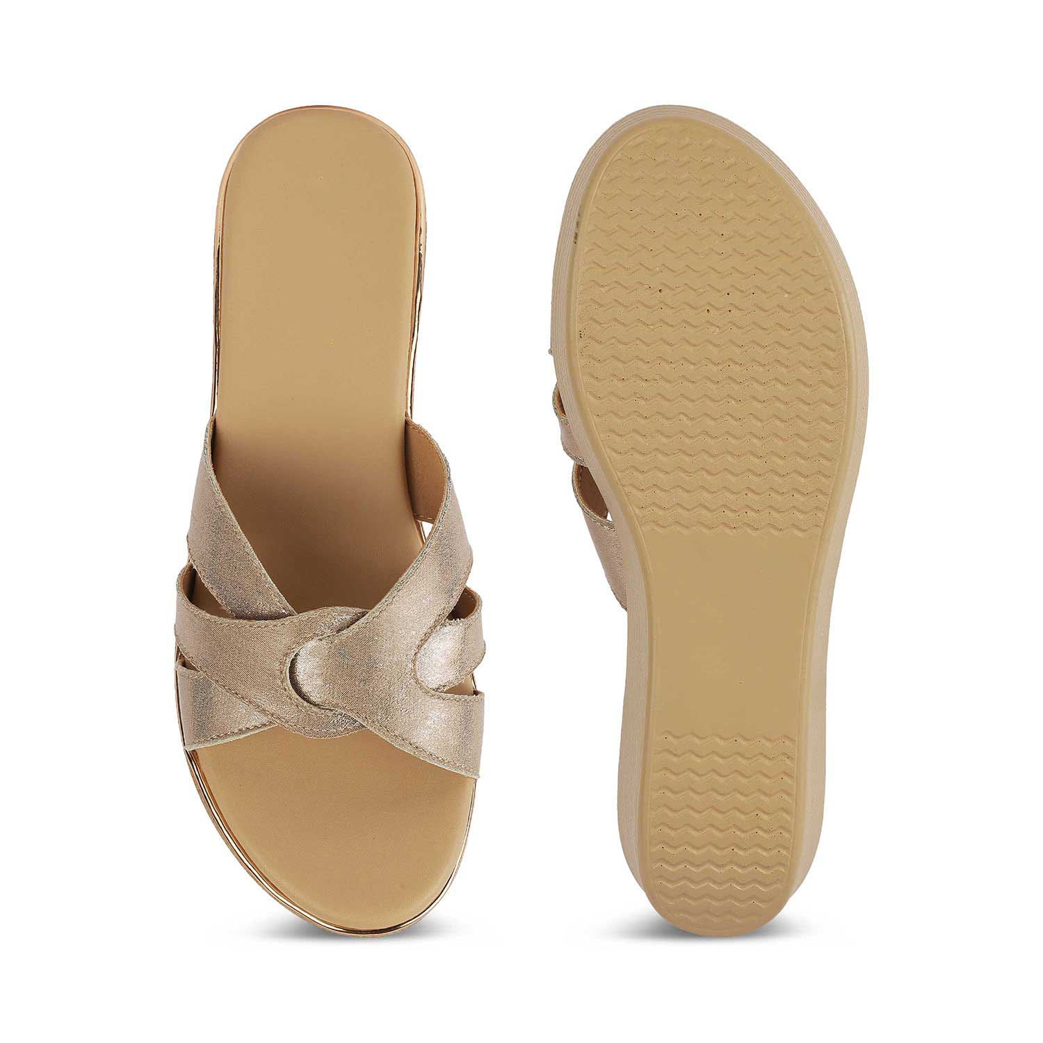 Women’s Champagne Wedge Sandals