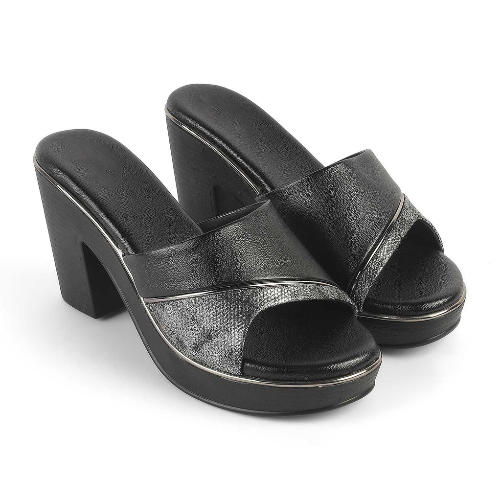 Black Women’s Block Heel  Sandals