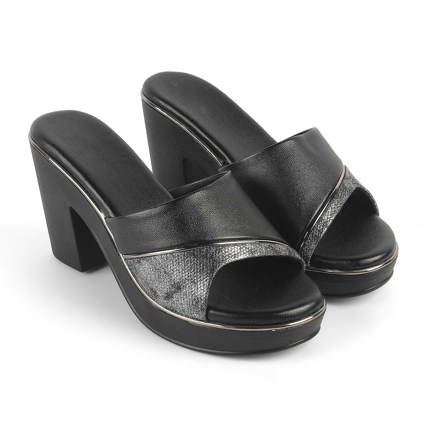 Black Women’s Block Heel  Sandals