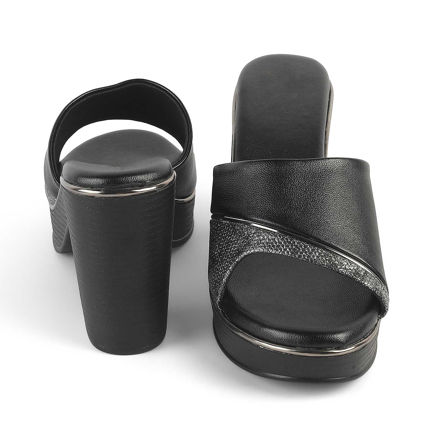 Black Women’s Block Heel  Sandals