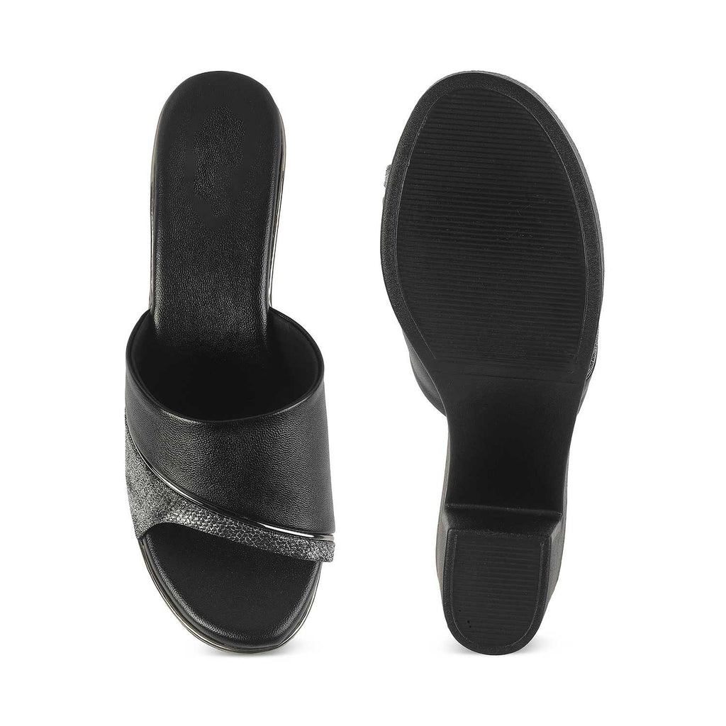 Black Women’s Block Heel  Sandals