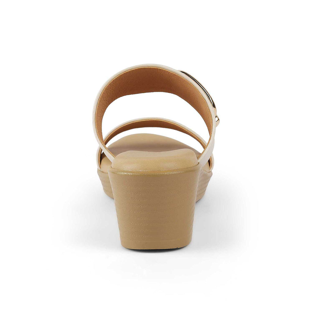 Women’s Chic Cream Wedge Sandals