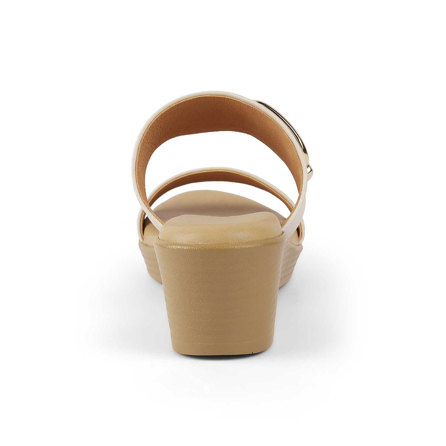Women’s Chic Cream Wedge Sandals