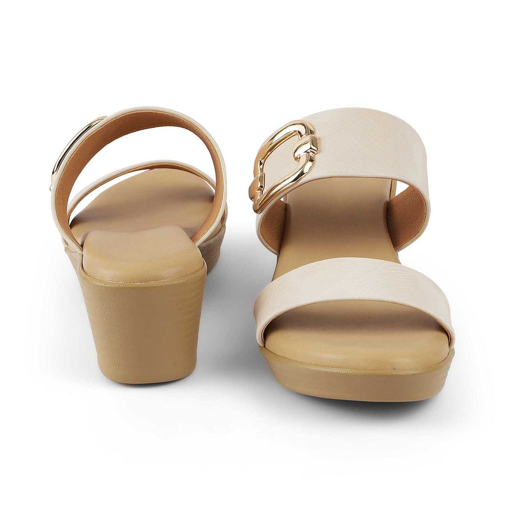 Women’s Chic Cream Wedge Sandals