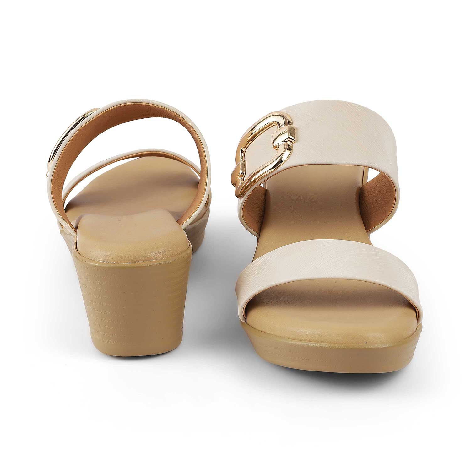 Women’s Chic Cream Wedge Sandals
