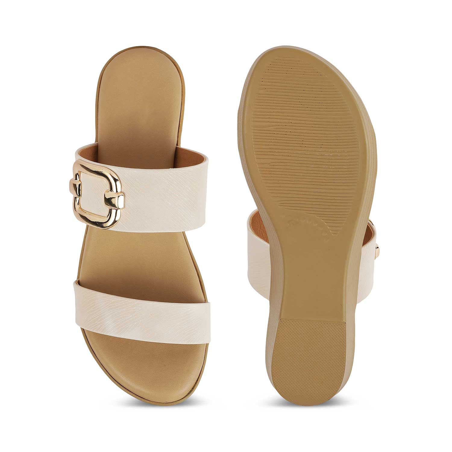 Women’s Chic Cream Wedge Sandals