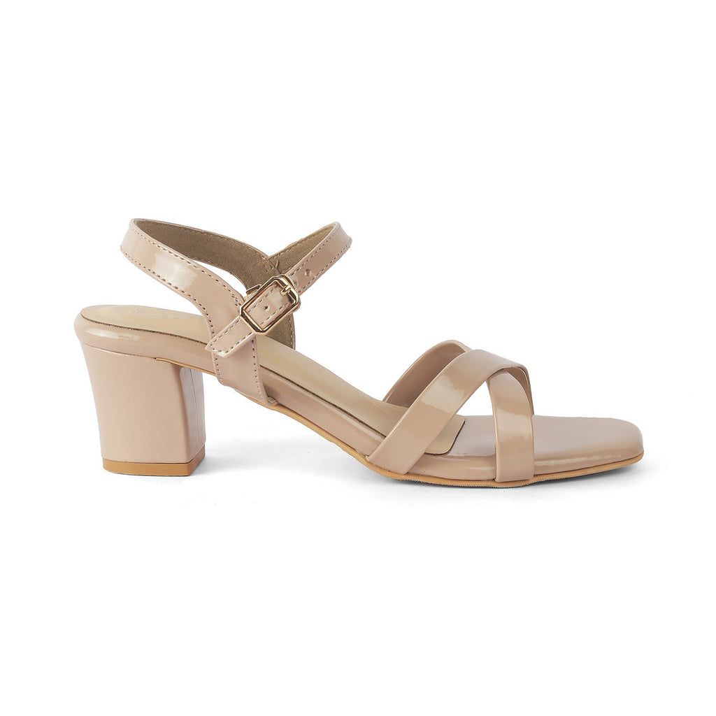 Roc Beige Women’s Criss-Cross Block Heel Sandals