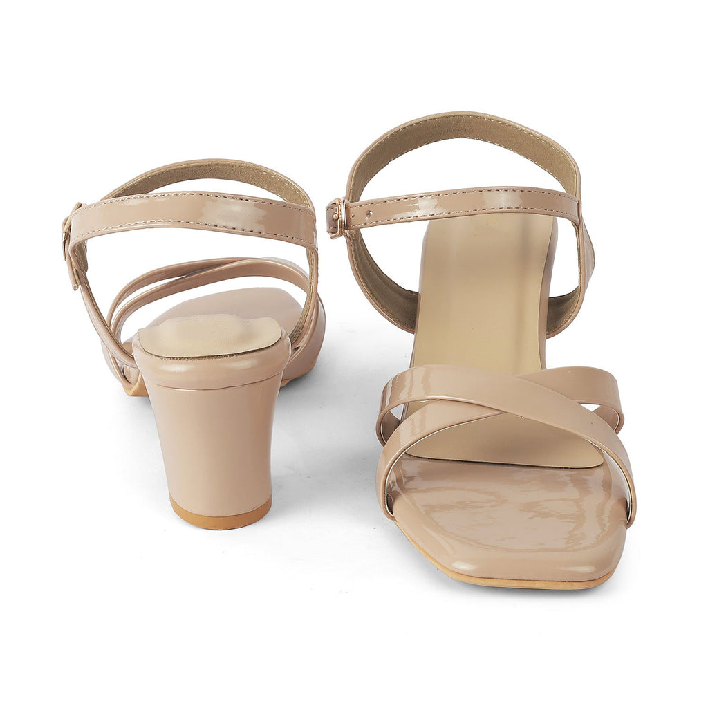 Roc Beige Women’s Criss-Cross Block Heel Sandals