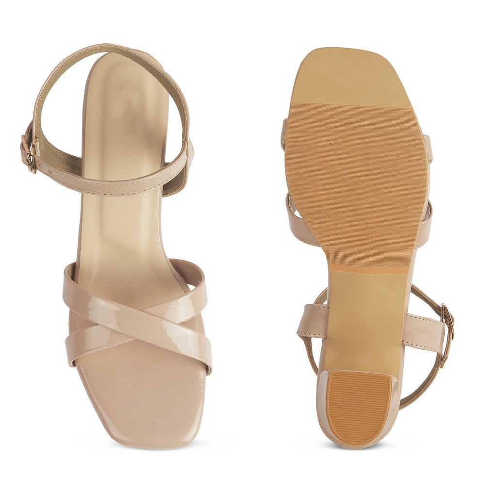 Roc Beige Women’s Criss-Cross Block Heel Sandals