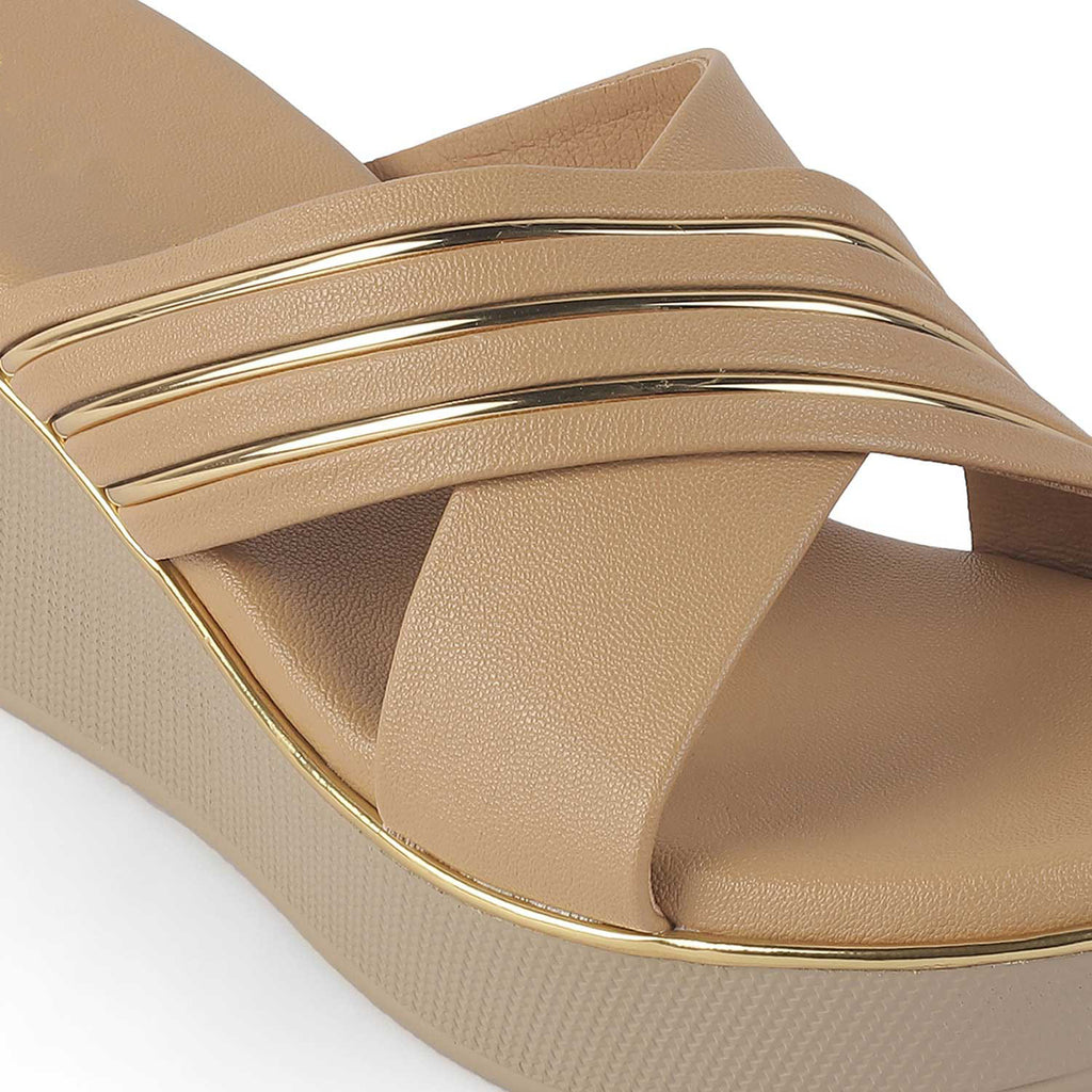 Women’s Chic Beige Wedge Sandals