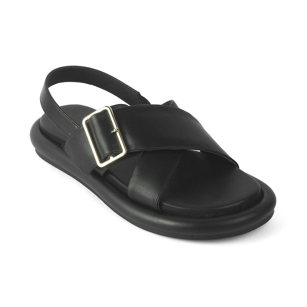 Women’s Cross Strap Sandals with Cushioned Comfort