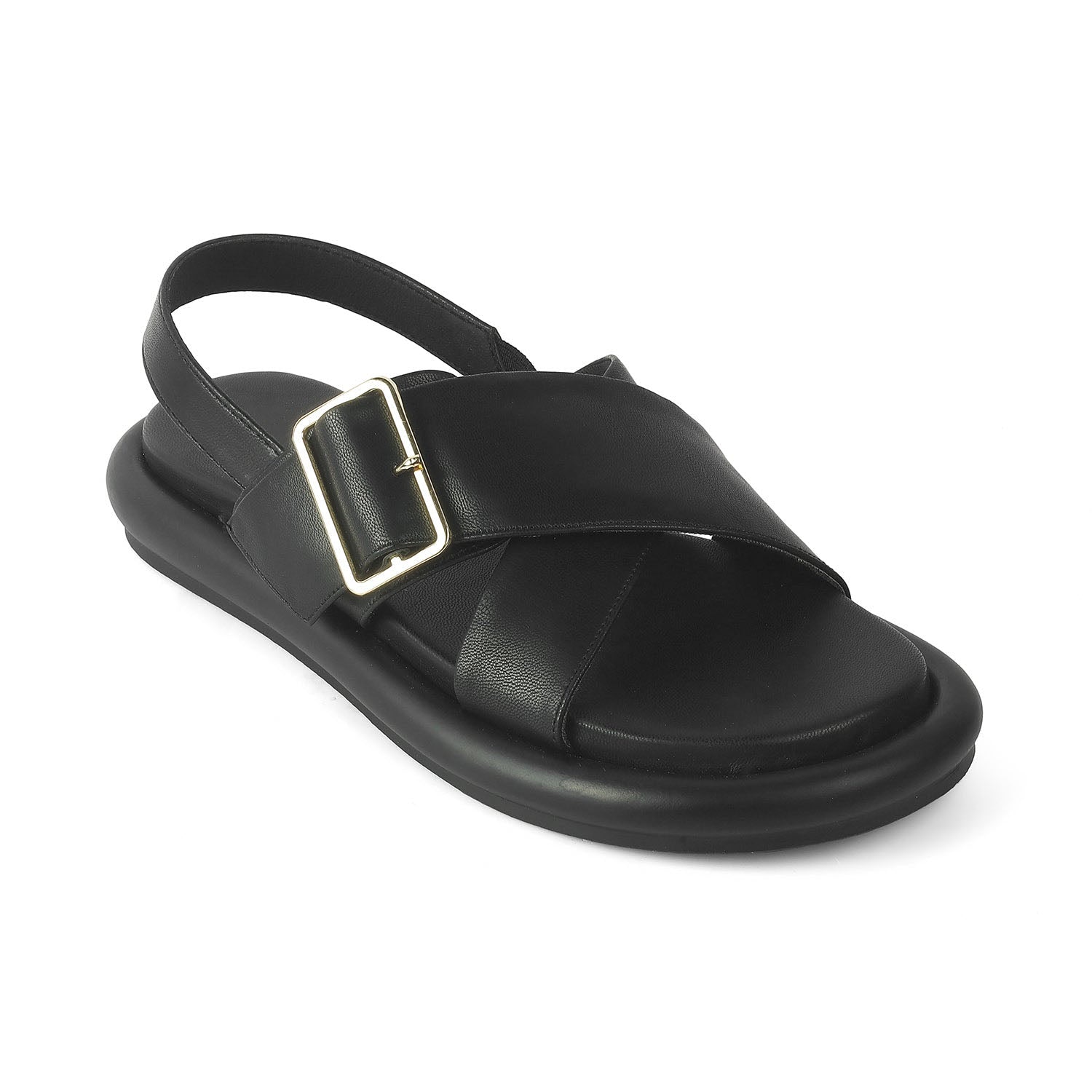Women’s Cross Strap Sandals with Cushioned Comfort