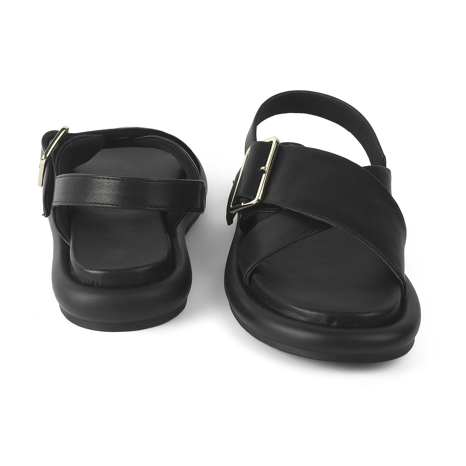 Women’s Cross Strap Sandals with Cushioned Comfort