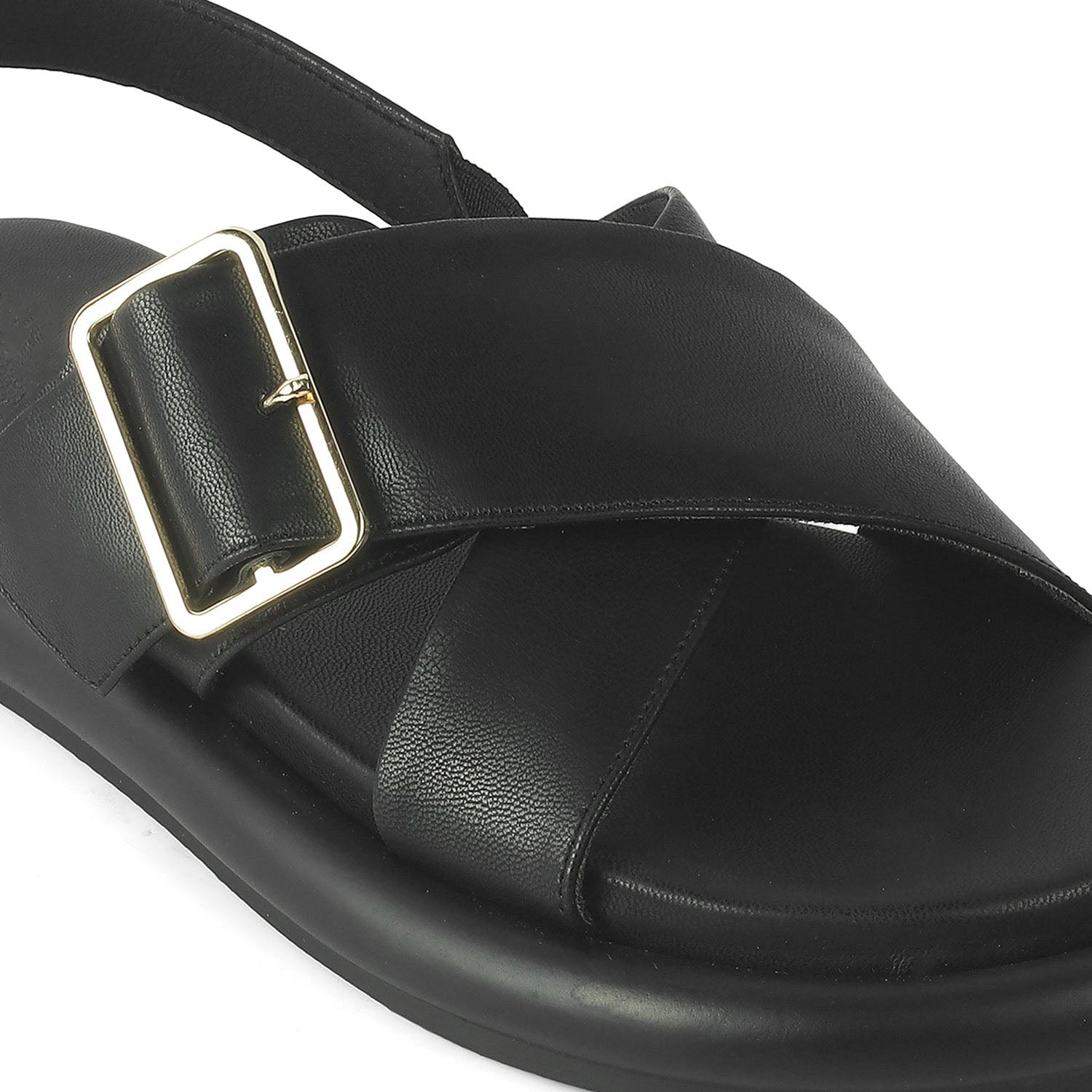 Women’s Cross Strap Sandals with Cushioned Comfort