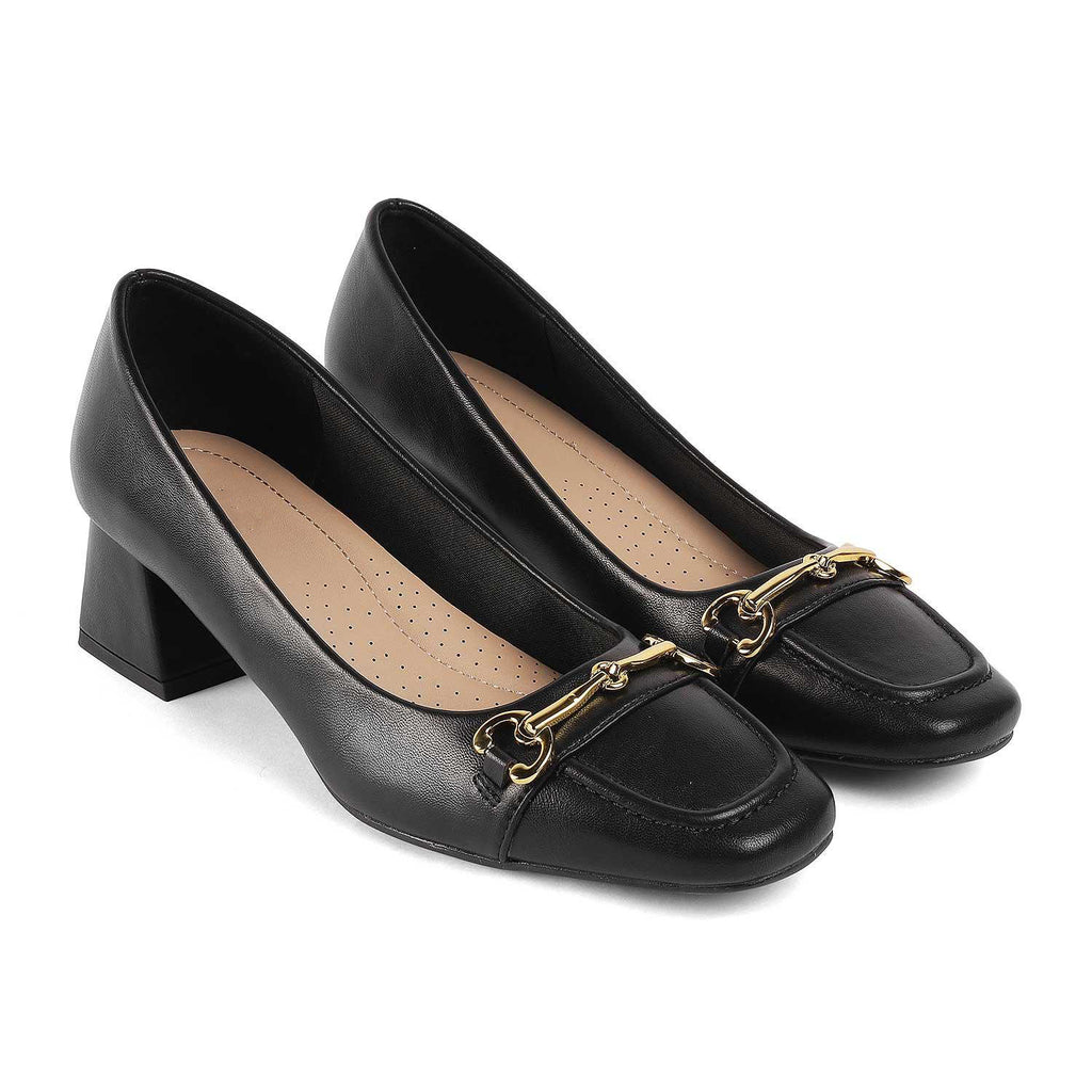 Women’s Classic Black Block Heel Pumps