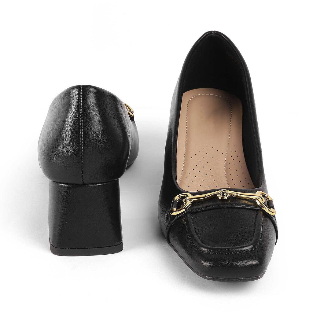 Women’s Classic Black Block Heel Pumps