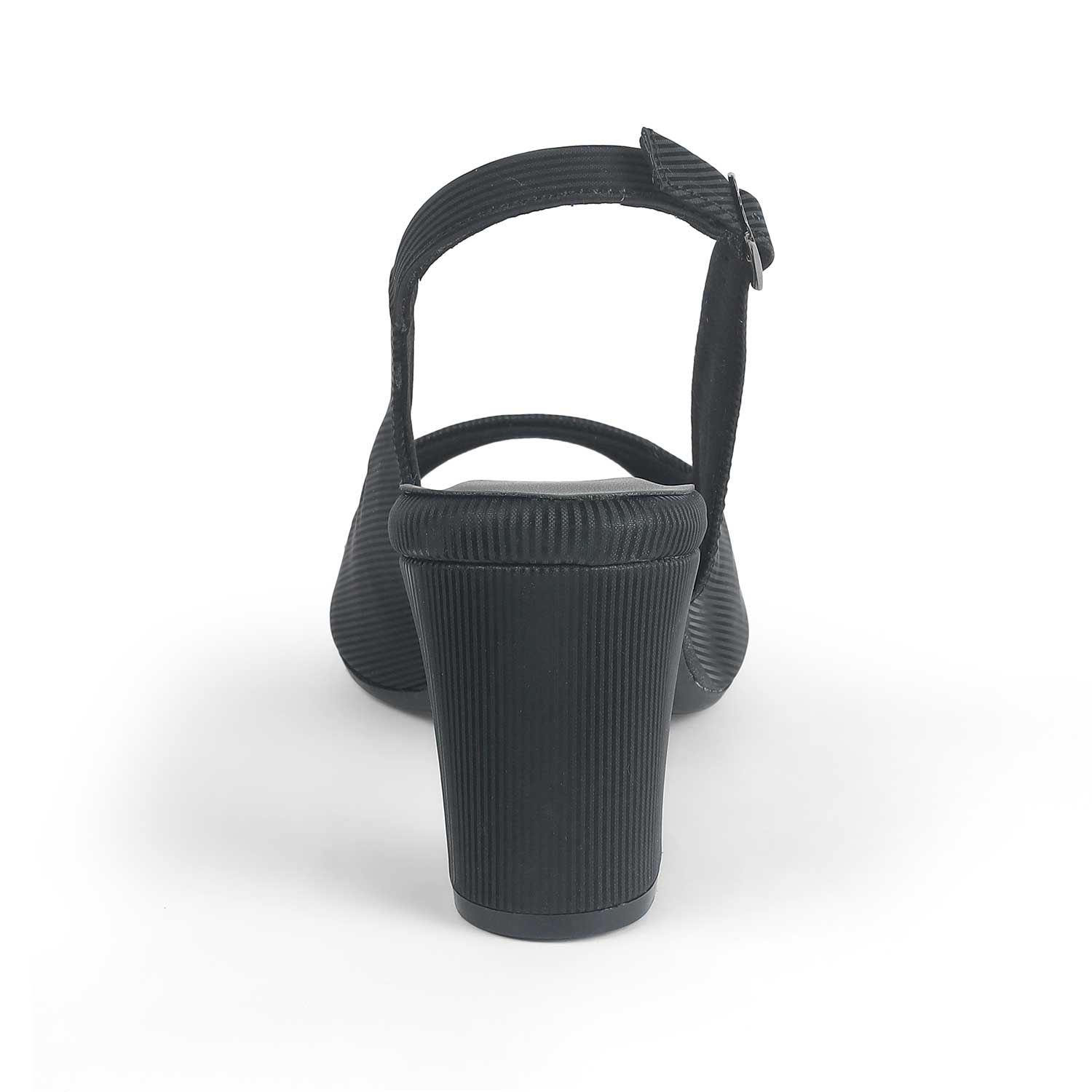 Eslip Black Women’s Slingback Block Heel Pumps