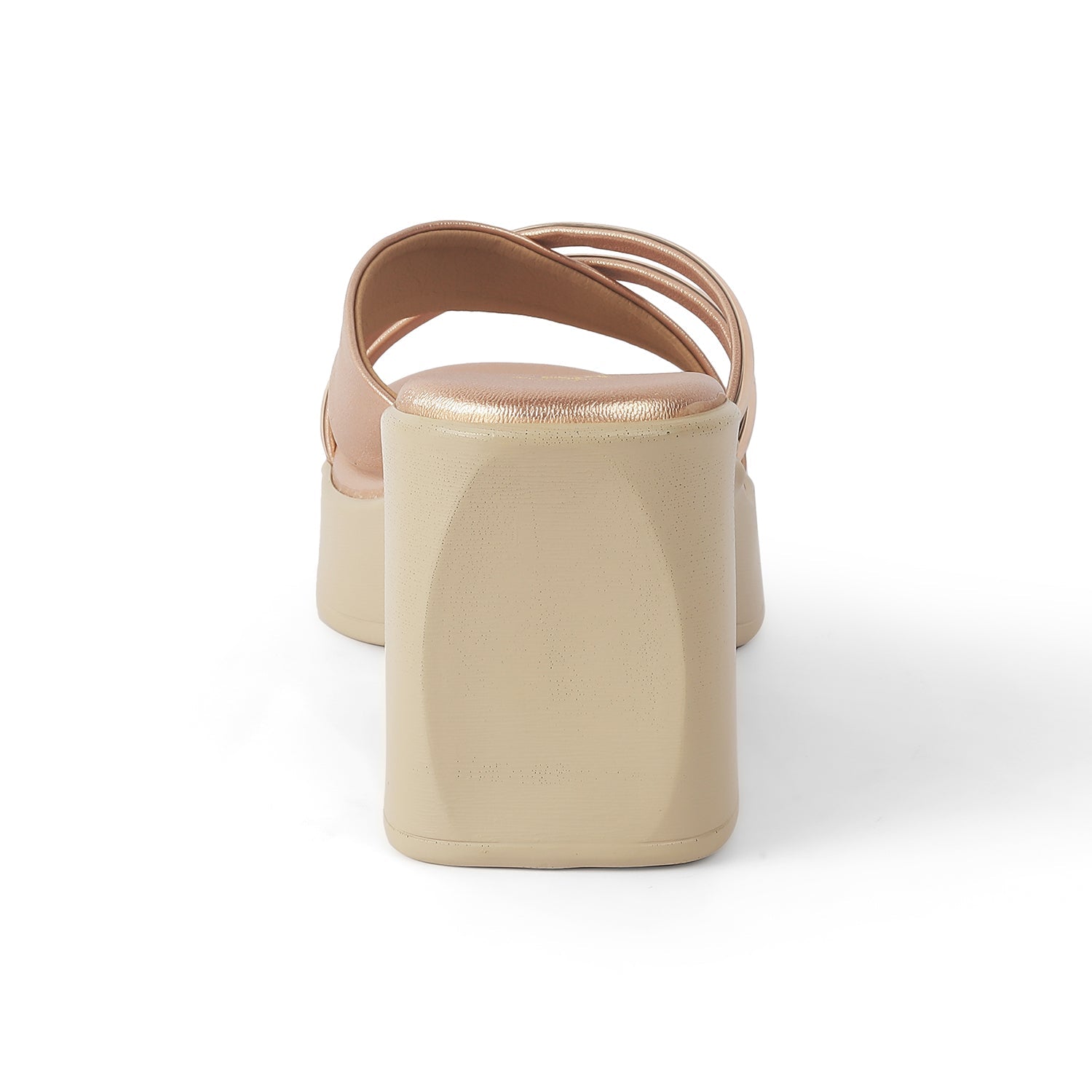 Coglam Champagne Wedge Sandals for Women | Vegan Leather Dress Shoes