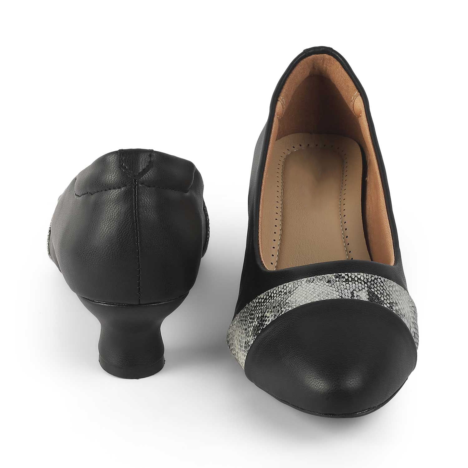 Women’s Elegant Black Low Heel Pumps