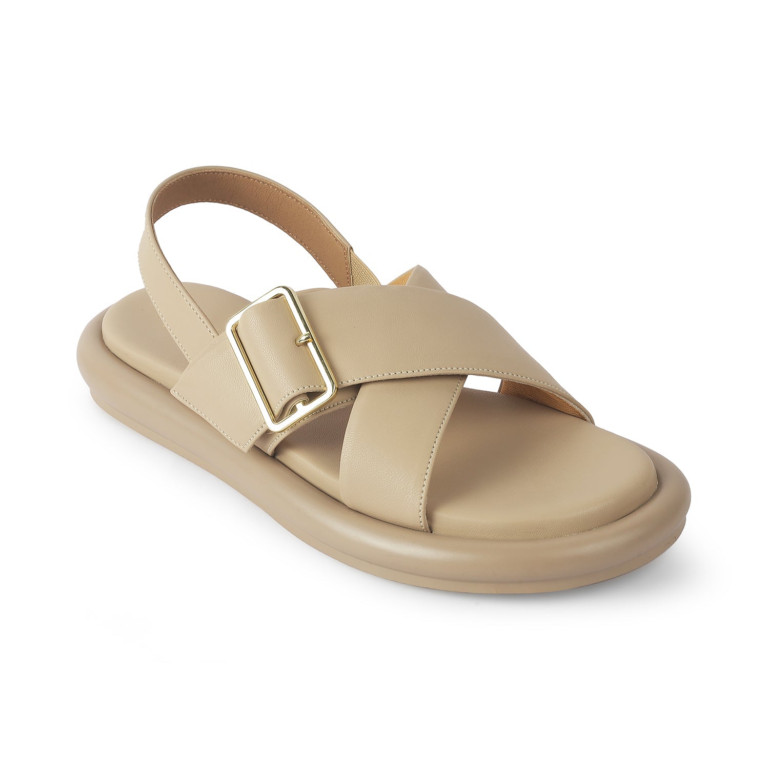 Women’s Cross Strap Sandals with Cushioned Comfort