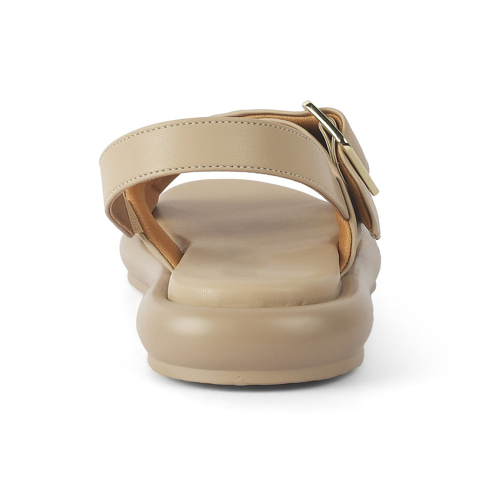 Women’s Cross Strap Sandals with Cushioned Comfort