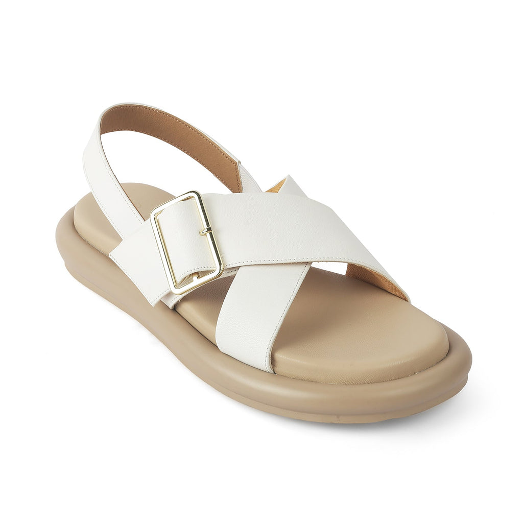 Women’s Cross Strap Sandals with Cushioned Comfort