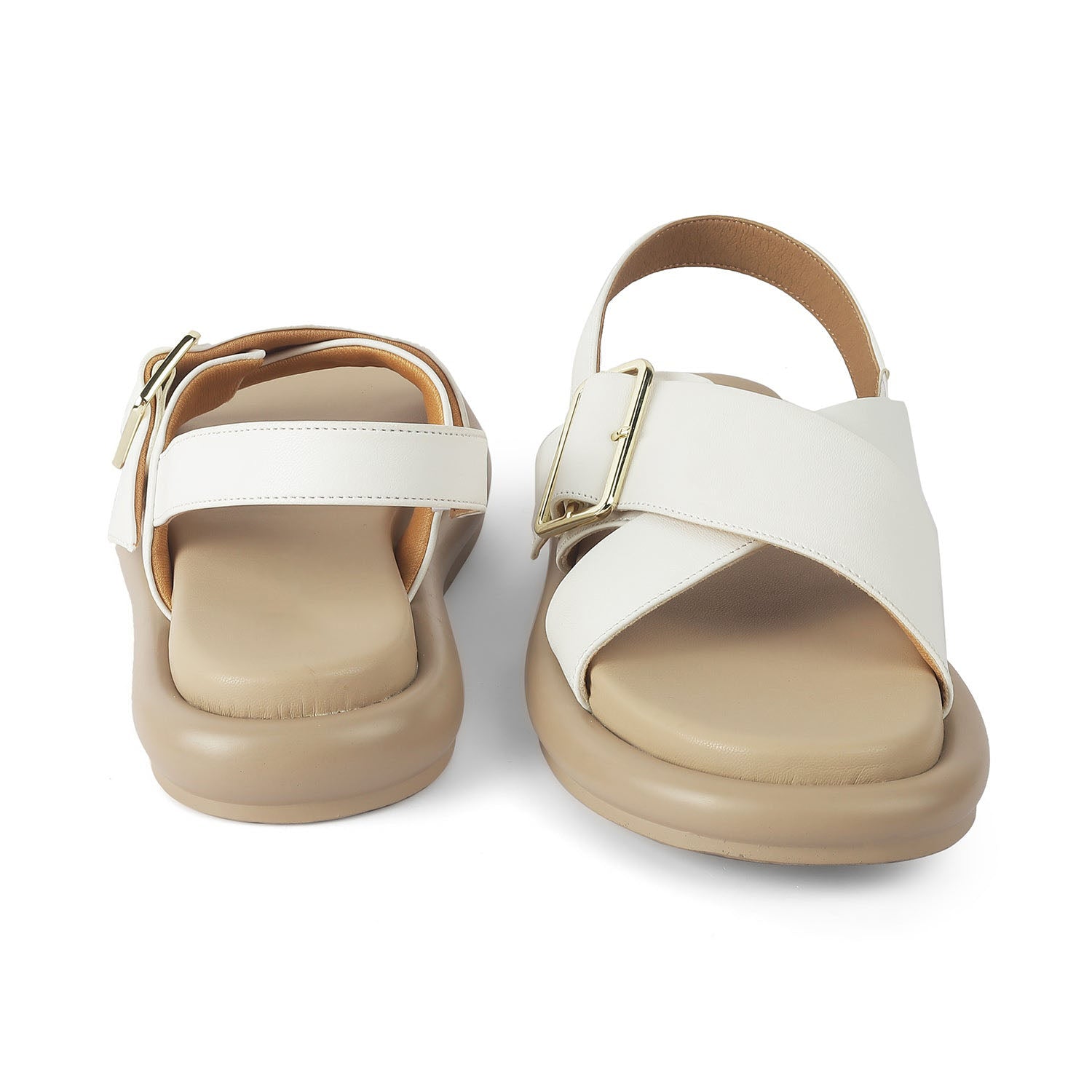 Women’s Cross Strap Sandals with Cushioned Comfort