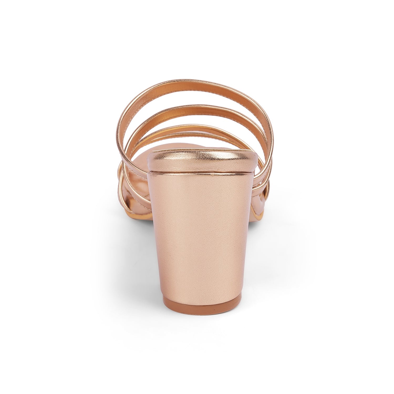 Women’s Champagne Block Heel Sandals – Vegan Leather Dress Shoes