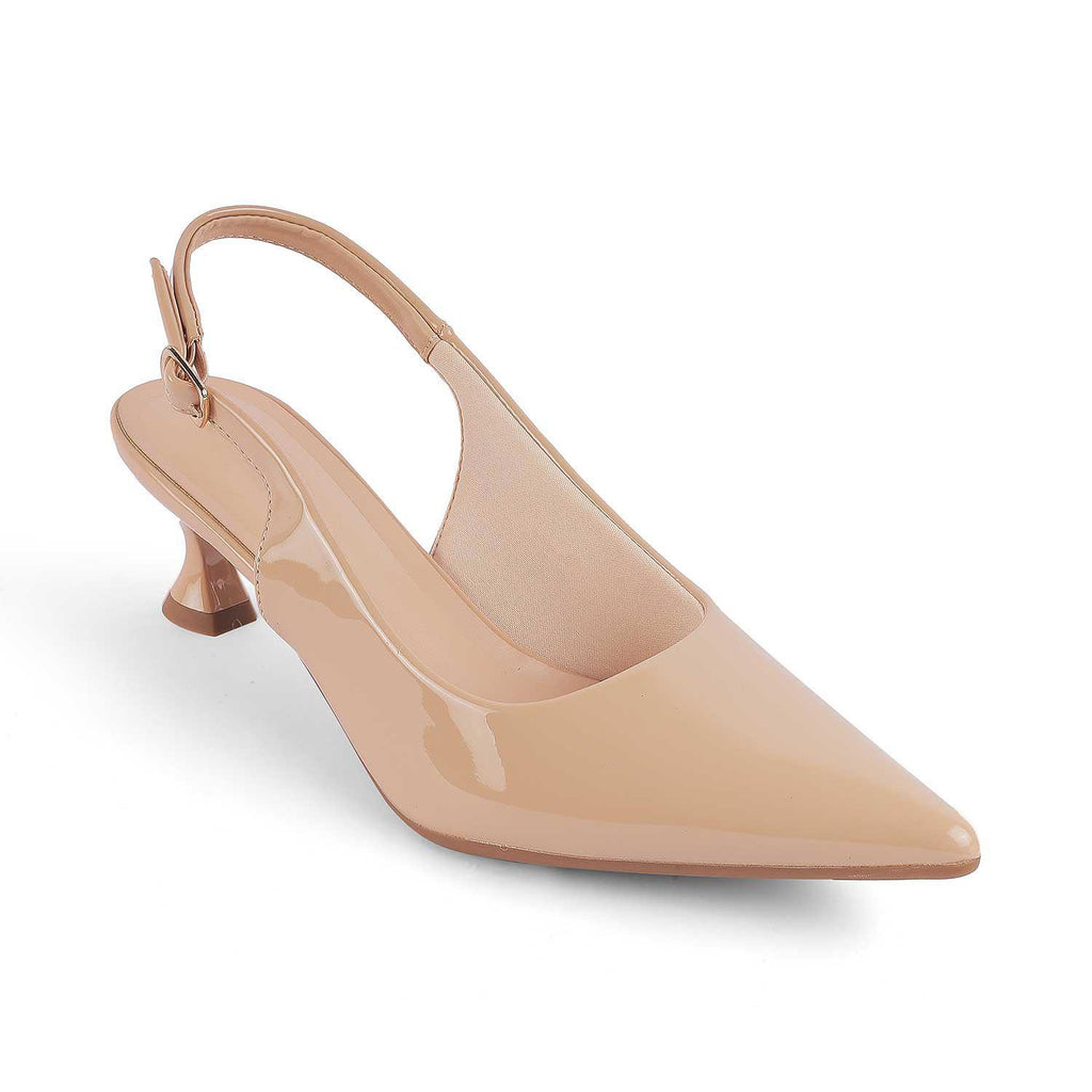 Women’s Sleek Nude Slingback Heels