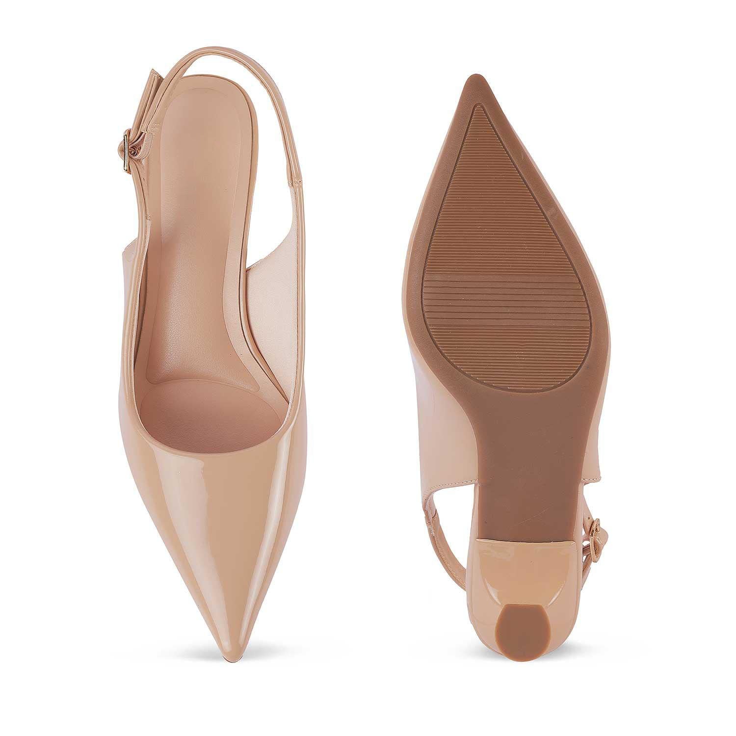 Women’s Sleek Nude Slingback Heels