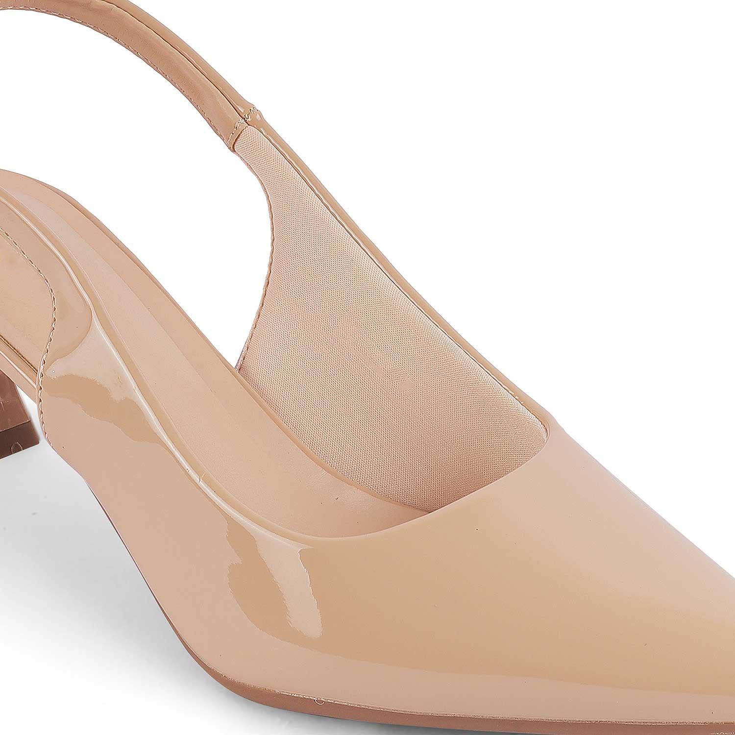Women’s Sleek Nude Slingback Heels