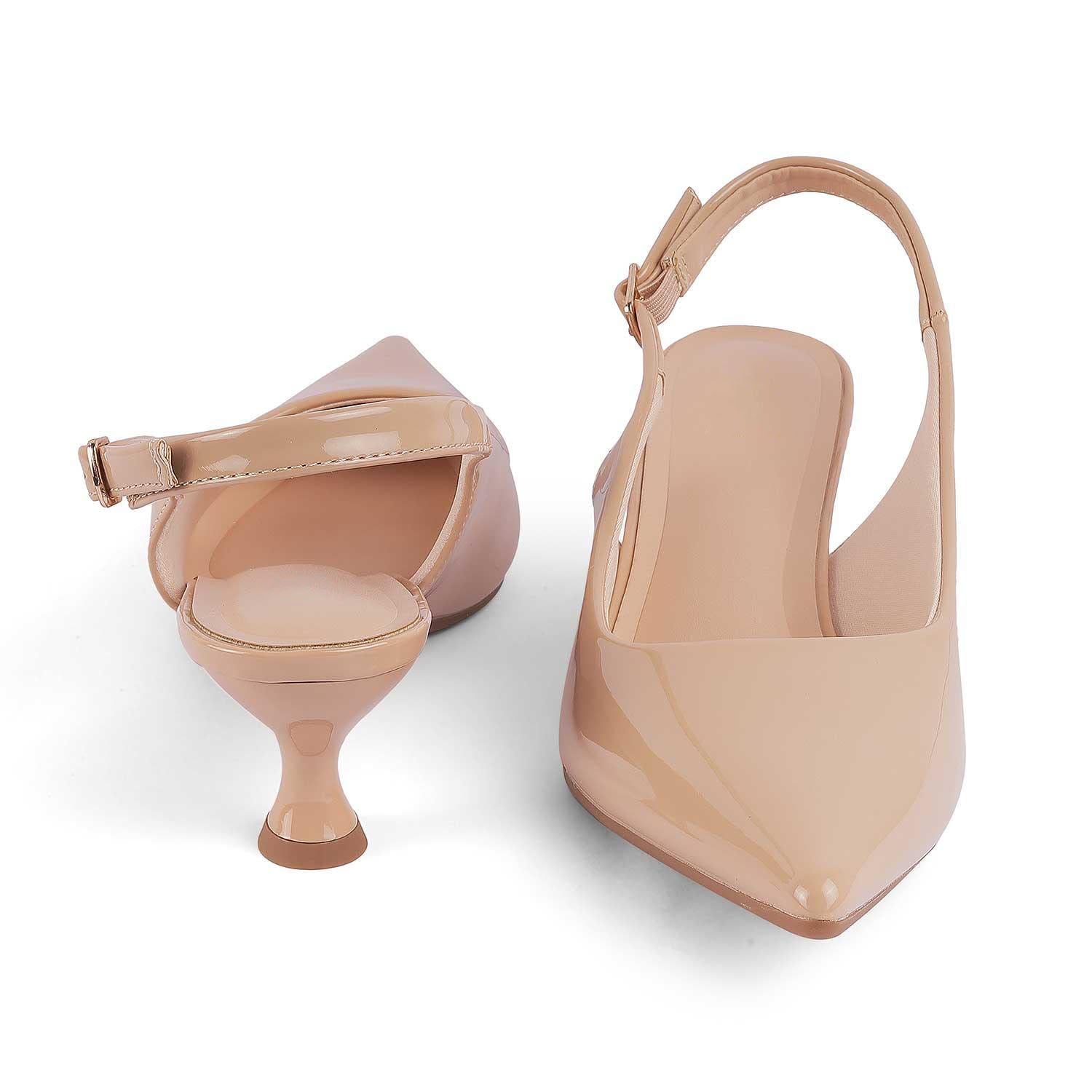 Women’s Sleek Nude Slingback Heels