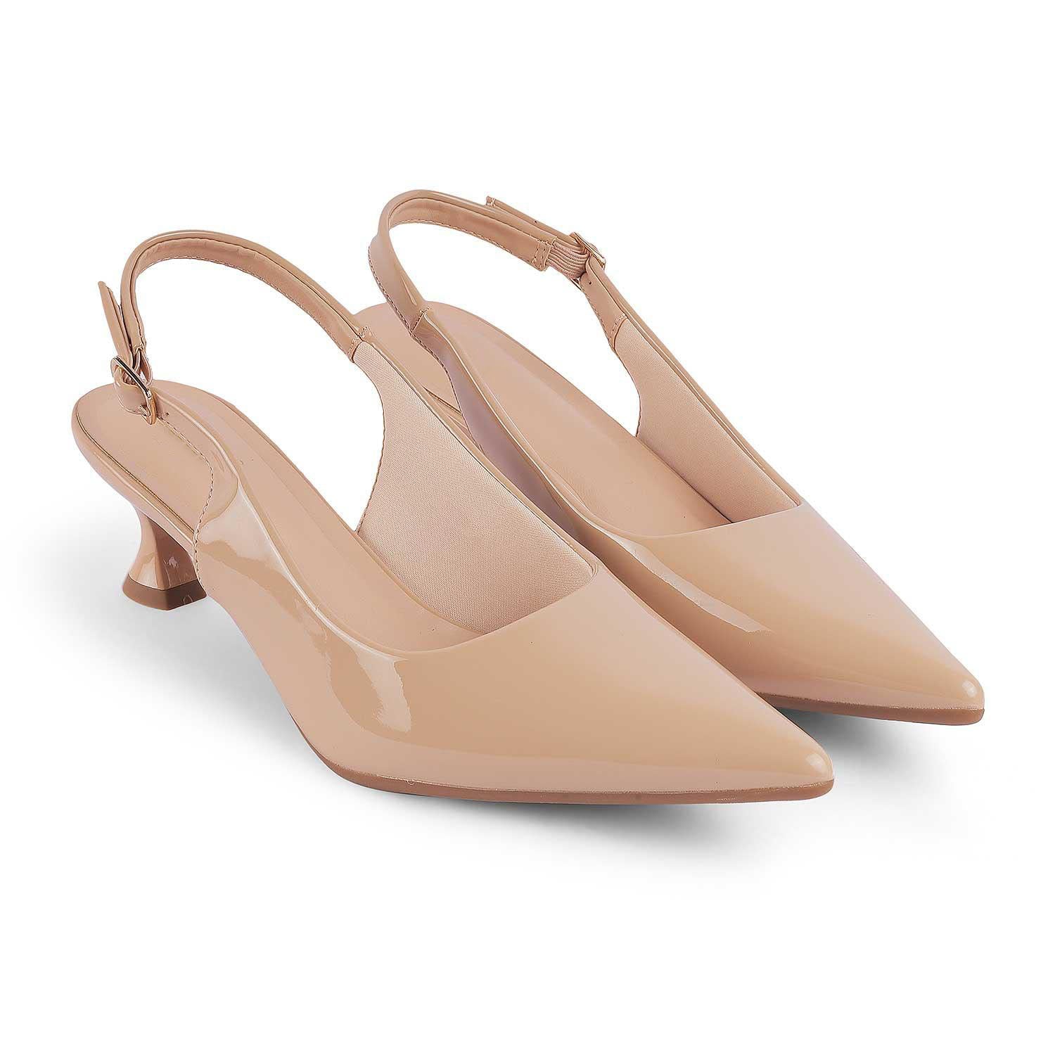 Women’s Sleek Nude Slingback Heels