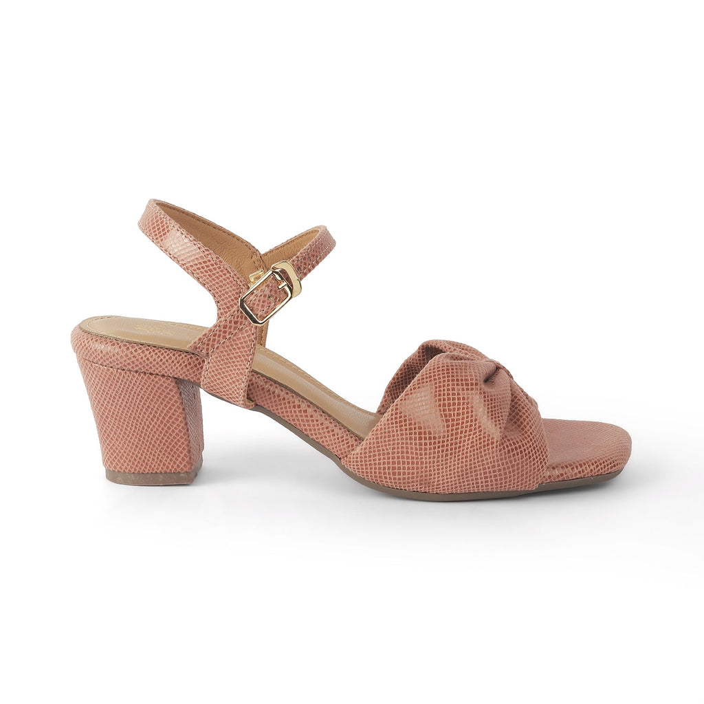 Trenton Pink Block Heel Sandals for Women | Vegan Leather Dress Shoes