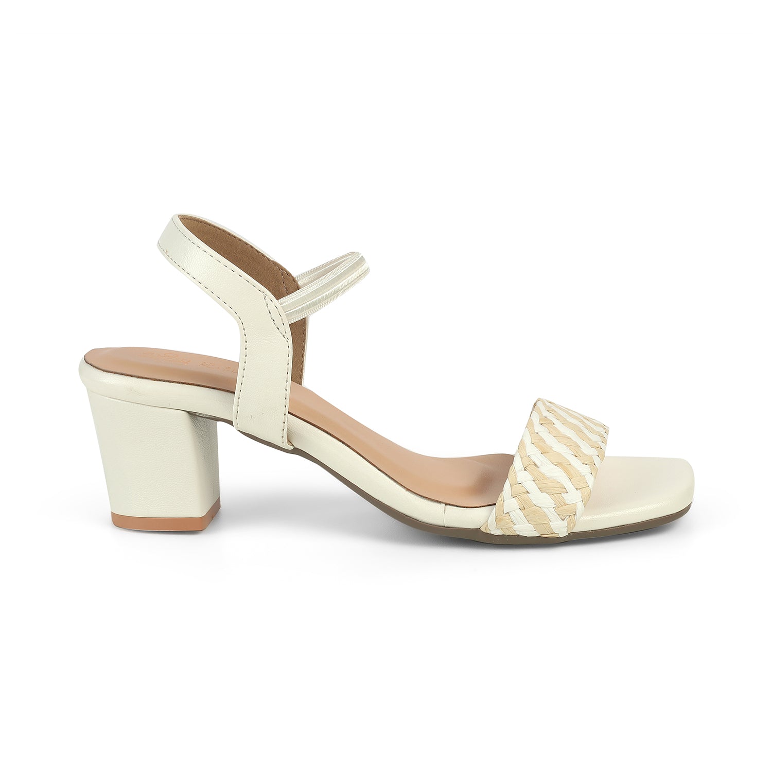 Women's Woven Strap Block Heel Sandals