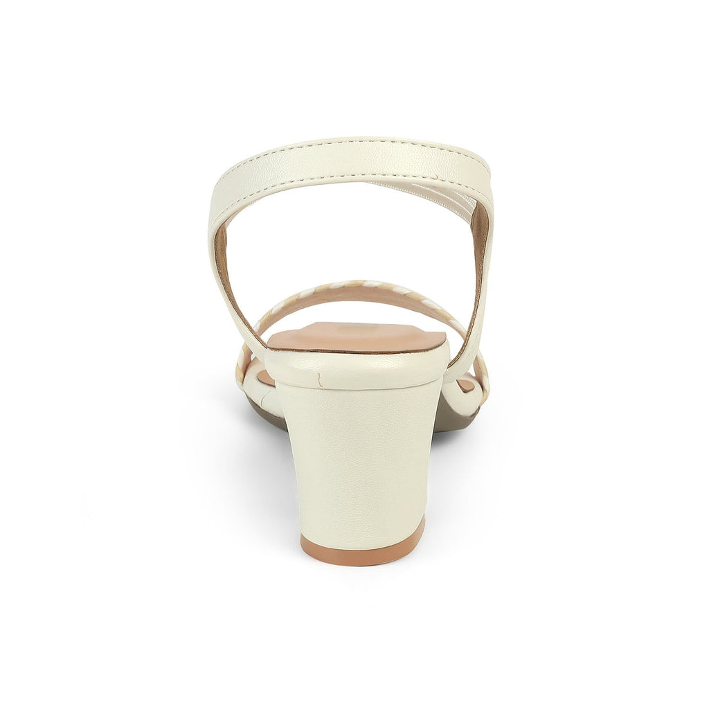 Women's Woven Strap Block Heel Sandals