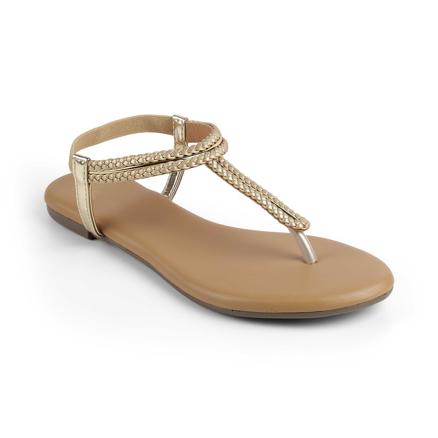 Women’s Braided Strap Sandals with Soft Footbed Comfort