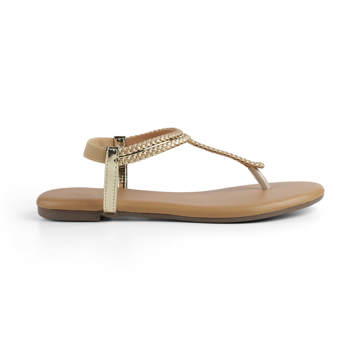 Women’s Braided Strap Sandals with Soft Footbed Comfort