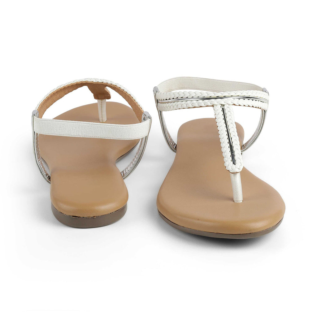 Women’s Braided Strap Sandals with Soft Footbed Comfort