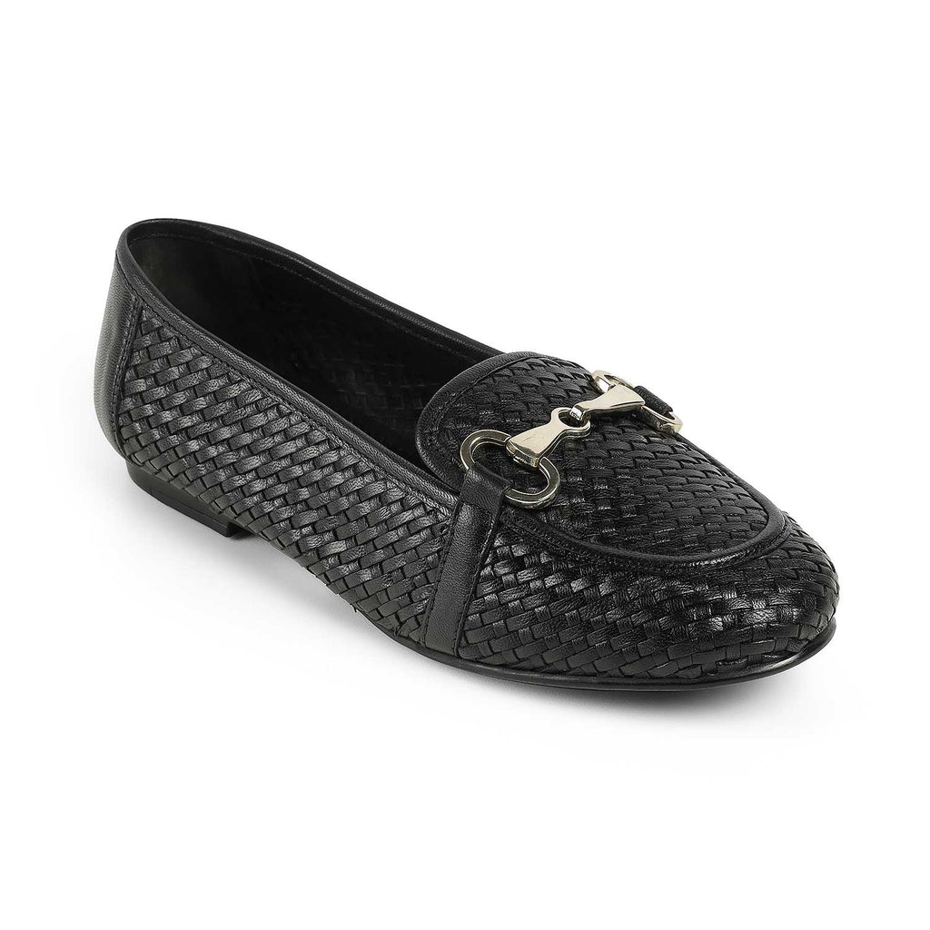 Women’s Loafers with Braided Style and Classic Bit Accent