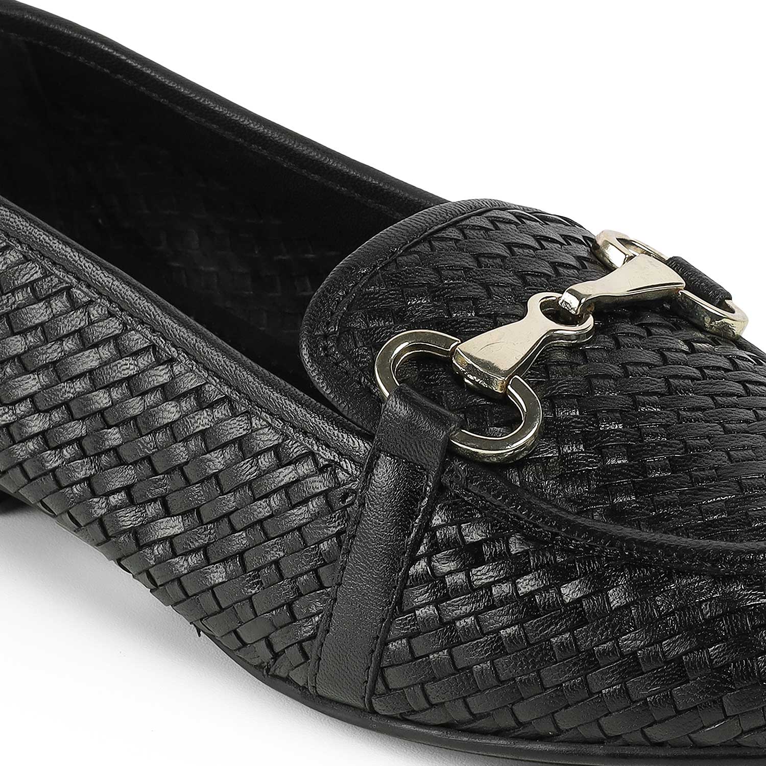 Women’s Loafers with Braided Style and Classic Bit Accent