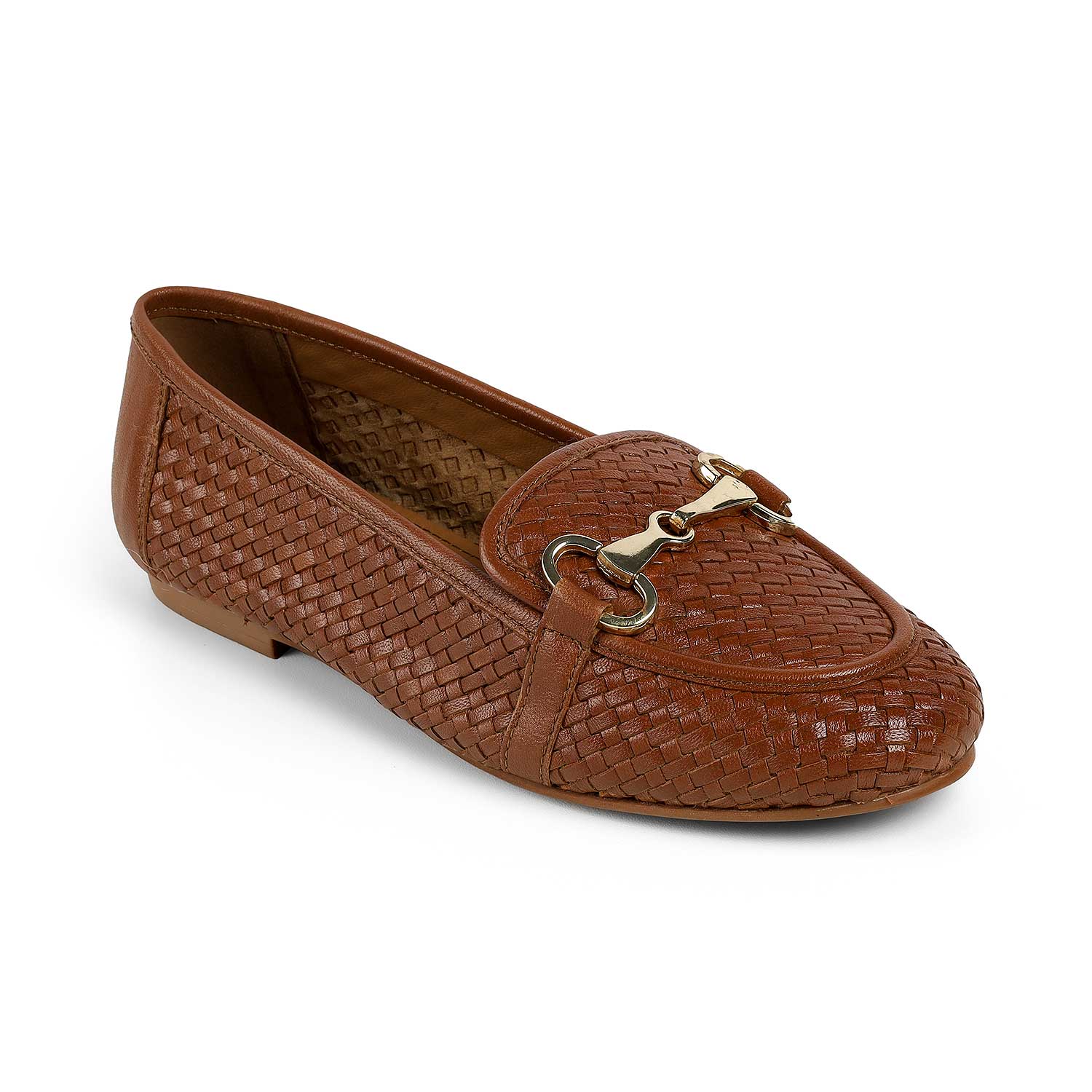 Women’s Loafers with Braided Style and Classic Bit Accent