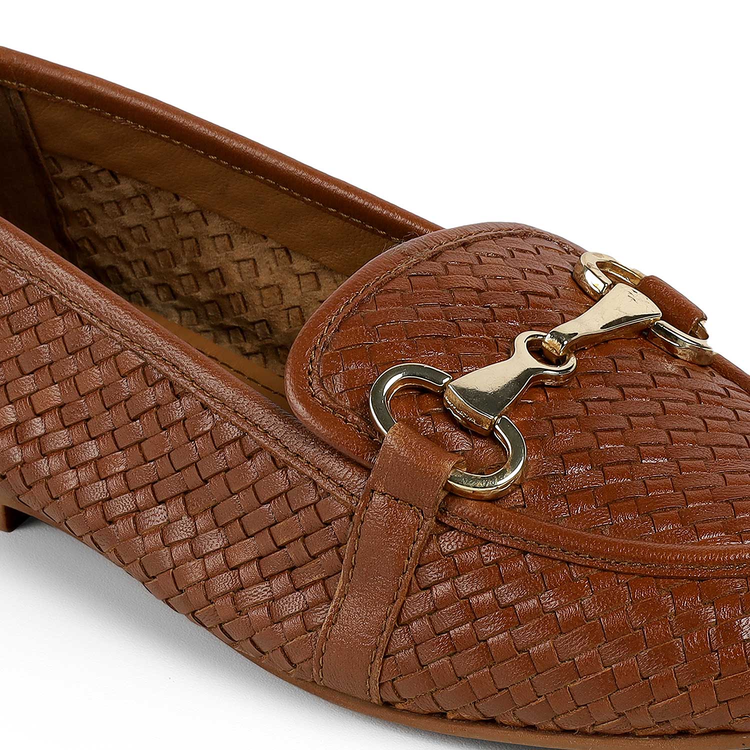 Women’s Loafers with Braided Style and Classic Bit Accent