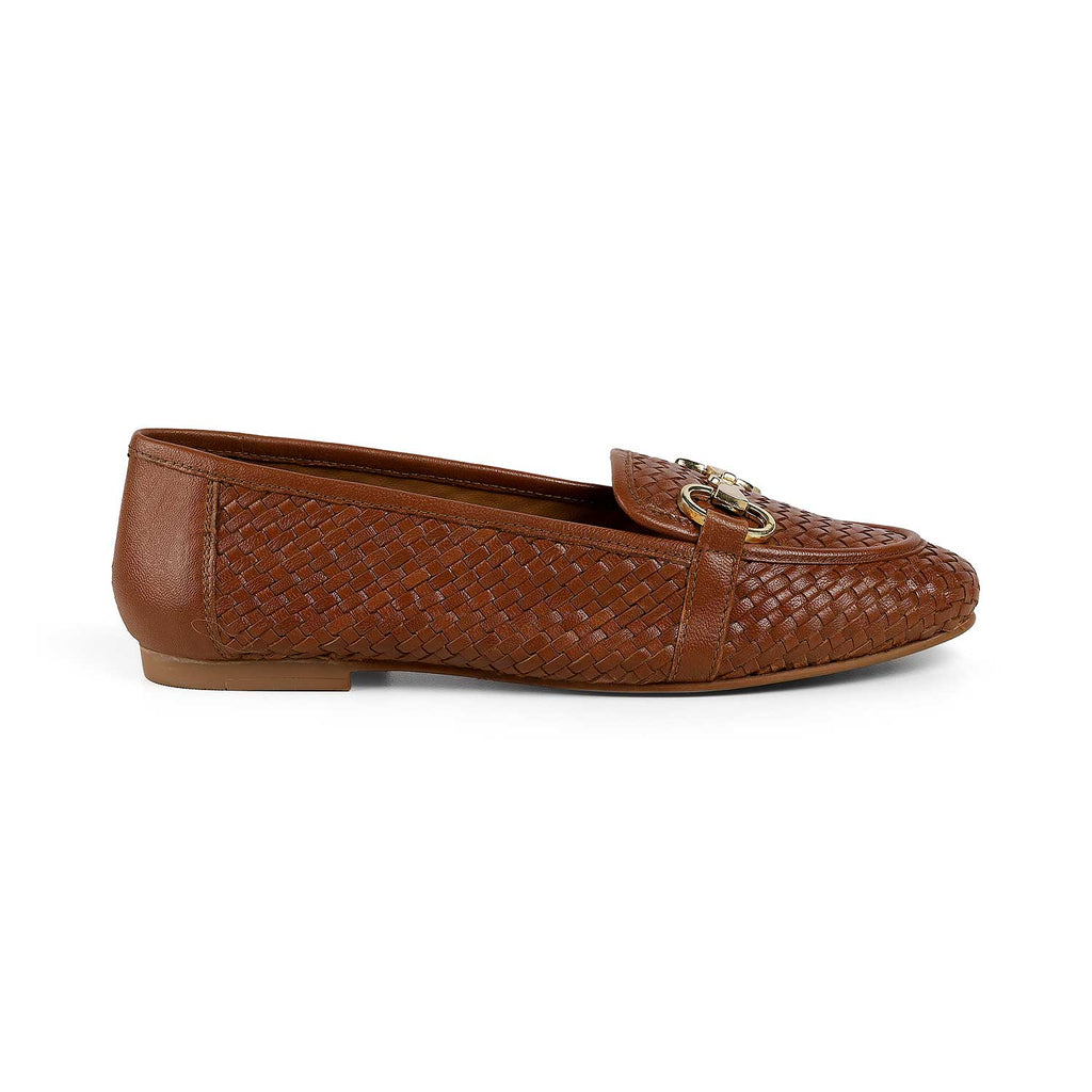 Women’s Loafers with Braided Style and Classic Bit Accent