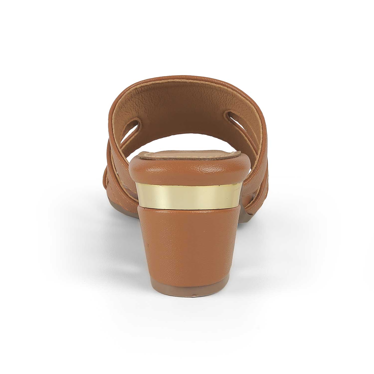 Women’s Tan Block Heel Slip-On Sandals