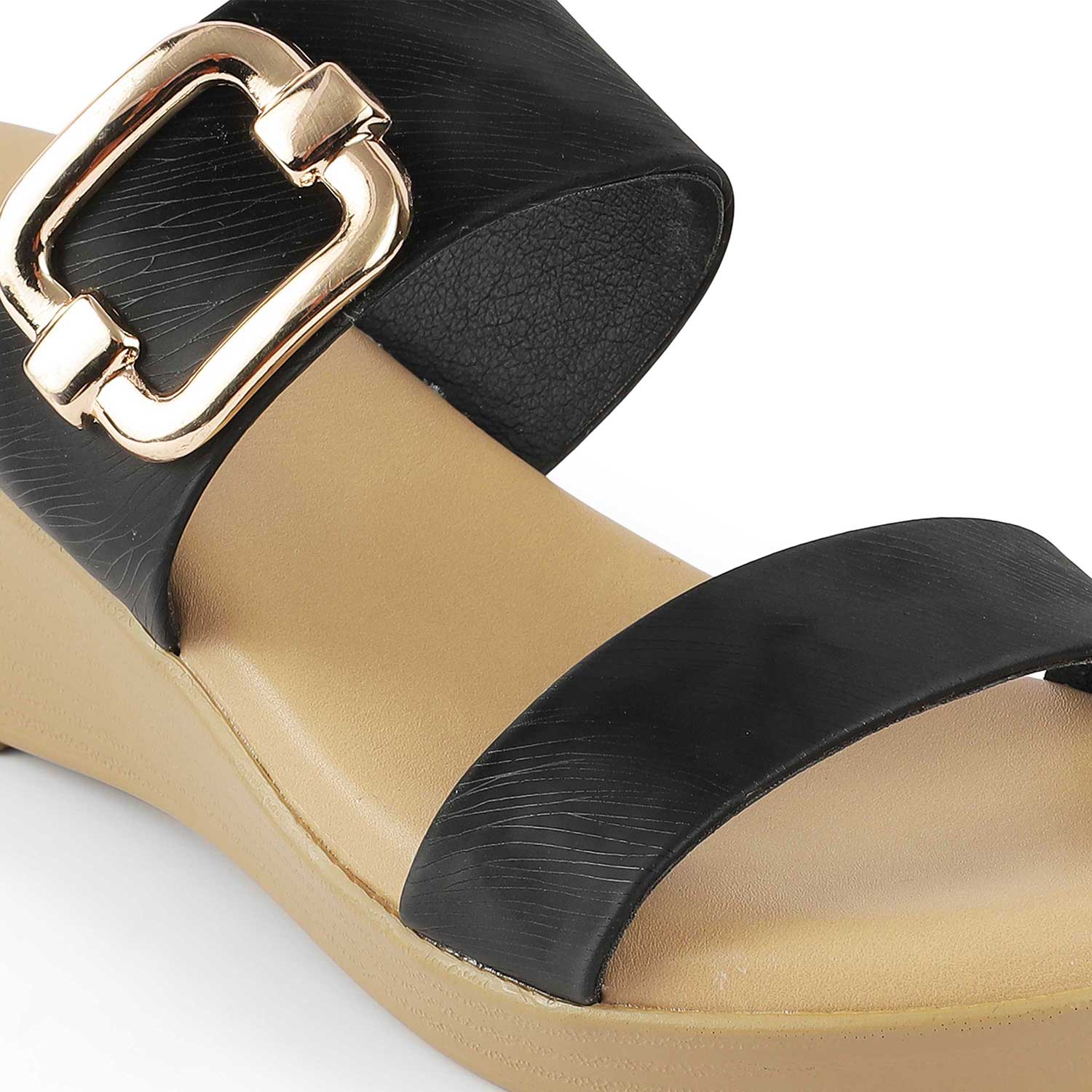 Women’s Stylish Black Wedge Sandals