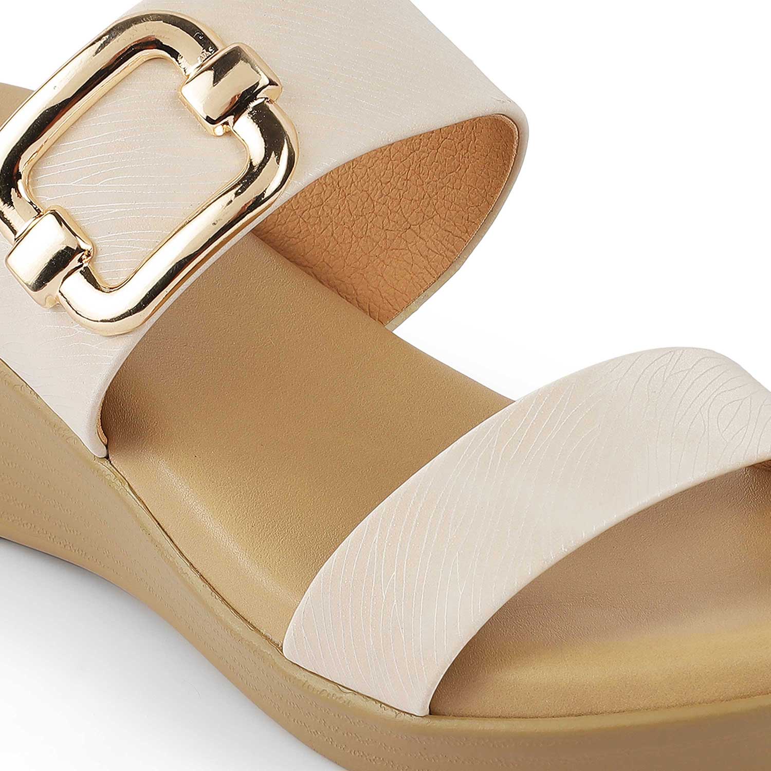 Women’s Chic Cream Wedge Sandals